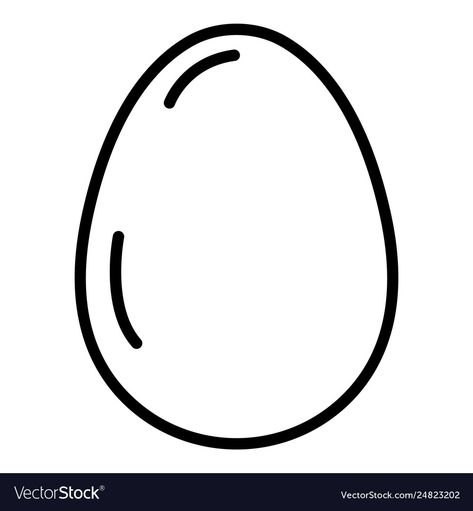 Egg Pictures Image, How To Draw Egg, Egg Line Drawing, Egg Drawing Art, Egg Line Art, Egg Sketch, Egg Doodle, Egg Outline, Eggs Drawing