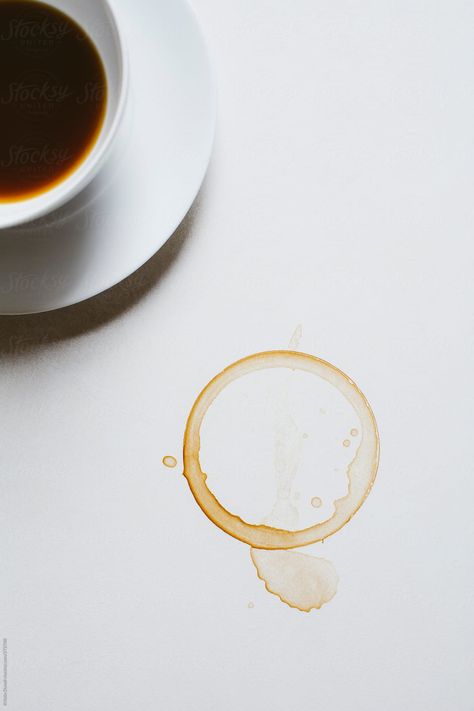 Coffee Ring Stain, Coffee Ring, Food Stains, Bullet Journal Art, Car Illustration, Coffee Staining, Stock Photography Free, Natural Living, Coffee Art