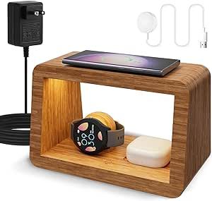 ²⁰²⁴Wireless Charger Station for iPhone|Samsung, Fast Charging Station with LED Light for Samsung|Android Phone, Wireless Phone Charger Station Only for Samsung Watch Iphone Charging Station, Wood Desk Organizer, Phone Charger Station, Roboto Font, Apple Watch Charger, Wireless Charging Station, Border Box, Dock Station, Charger Station