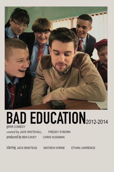 Bad Education Poster, Polaroid Posters Tv Shows, Charlie Wernham, Ackley Bridge, Vogue Wallpaper, Bridge Wallpaper, Album Wall, Bad Education, Jack Whitehall