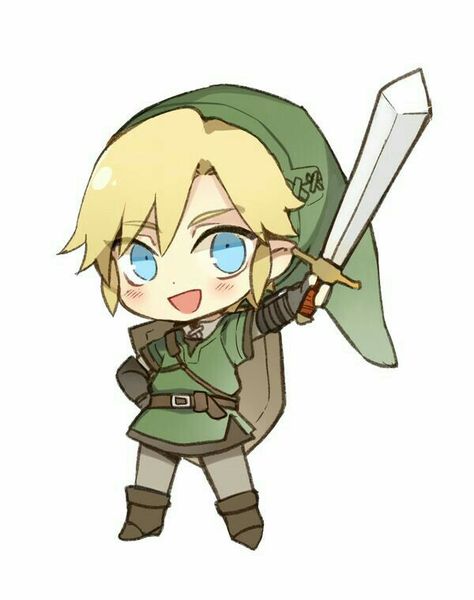 Link, cute, chibi; The Legend of Zelda Anime Drawing, The Legend Of Zelda, Legend Of Zelda, Zelda, Green, Anime