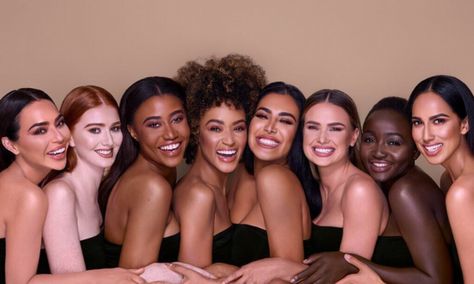 Huda Beauty #FauxFilter Foundation Swatches Are Finally Here With An All-Inclusive Shade Range Beauty Campaign, Foundation Swatches, Diverse Beauty, Huda Kattan, Business Photoshoot, Beauty Photoshoot, Beauty Shoot, One Year Ago, Poses References