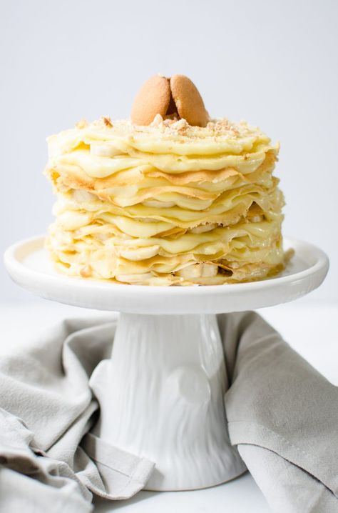 Crepe Cake Recipe, Sweet Crepes Recipe, Sweet Crepes, Crepe Cake, Banana Dessert, Spring Desserts, Wafer Cookies, Crepe Recipes, Köstliche Desserts