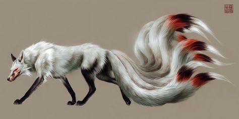 #Fox #nine-tailed by toedeledoki #1080P #wallpaper #hdwallpaper #desktop 9 Tailed Fox, Fox Wallpaper, Fox Artwork, Mythical Creatures Fantasy, Kitsune Fox, Nine Tailed Fox, Alien Creatures, Fantasy Creatures Art, Anime Animals