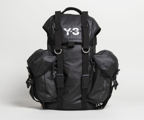 Utility Backpack, Y 3 Yohji Yamamoto, Utility Bag, Yohji Yamamoto, Black Backpack, Logo Branding, Zip Pockets, Backpacks, Branding