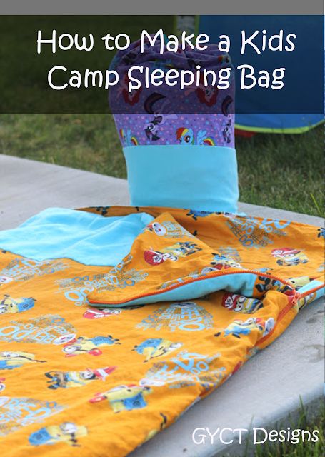 How to sew your own a Kids Camp Sleeping Bag Tutorial Kids Sleeping Bag Pattern, Diy Sleeping Bag, Sleeping Bag Pattern, Toddler Sleeping Bag, Camping With Toddlers, Kids Camp, Kids Sleeping Bags, Sew Simple, Summer Sewing