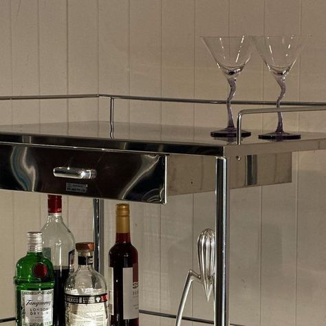 YUCK on Instagram: "SOLD   Chrome and Stainless Steel Trolley. Originally an industrial medical trolley, this piece is perfect for a bar cart or espresso machine.   Measures W 76cm / D 45.5cm / H 98cm   $395 🌟   Located in Woodside, Peramangk. Pickup welcomed. Delivery to ADL available. Courier to MEL, SYD NEWCASTLE + Enquire for other areas 📦" Medical Trolley, Medical Cart, Cart Bar, Bar Trolley, Kitchen Trolley, Espresso Bar, Stainless Steel Bar, Bar Drinks, Stainless Steel Kitchen