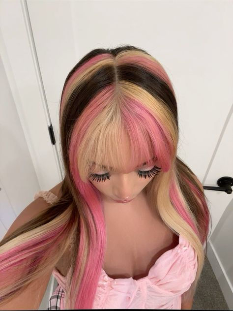 Pink And Blonde And Brown Hair, Neapolitan Hair Dye, Pink Blond And Brown Hair, Blonde And Dyed Hair, Blonde Pink Brown Hair, Neopolitan Hair Dye, Blonde Pink And Brown Hair, Pink Brown Blonde Hair, Black Blonde Pink Hair