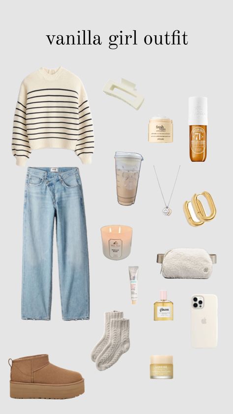 vanilla girl outfit! #vanilla#girl#vanillagirl#aesthetic Simple Outfit Ideas For School, Preppy Girl Aesthetic, Girls Winter Outfits, Aesthetic Shuffles, Winter Outfits Aesthetic, Lululemon Outfits, Vanilla Girl, Preppy Girl, Kawaii Fashion Outfits