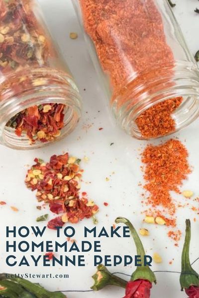 Dry Cayenne Peppers, Cayenne Pepper Recipes, Long Hot Peppers, Food Dehydration, Homemade Hot Sauce, Spice Blends Recipes, Homemade Pantry, Dried Peppers, Kitchen Herbs