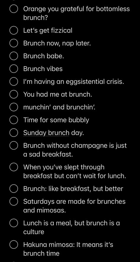 Sunday Brunch Captions, Brunch Ig Captions, Brunch Quotes Instagram, Brunch Captions Instagram, Sunday Ig Story, Bottomless Brunch Outfit Ideas, Brunch Instagram Story, Saturday Brunch Outfit, Brunch Quotes