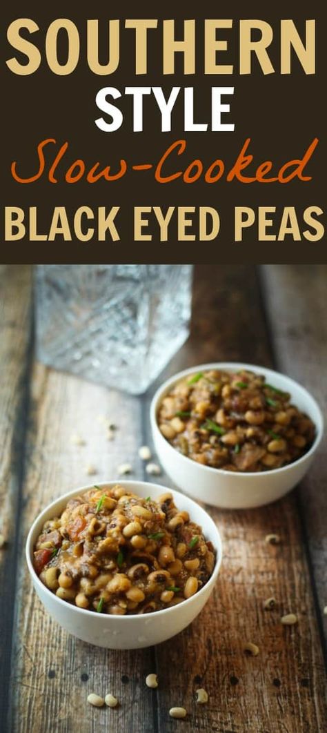 Slow Cooker Black Eyed Peas Recipe, Black Eyed Peas Recipe Crock Pot, Cooking Black Eyed Peas, Black Eyed Peas Recipe, Peas Recipe, Pea Recipes, Southern Cooking, Crock Pot Cooking, Slow Cooked