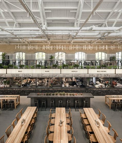 Brewery Interior, Food Court Design, Backless Mermaid Wedding Dresses, Wedding Dresses Long Sleeve, Food Park, Food Hub, Industrial Architecture, Winterthur, Mermaid Wedding Dresses