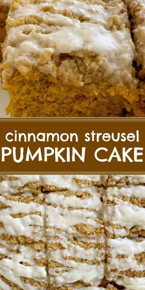 Pumpkin Crumb Cake Easy, Cinnamon Streusel Pumpkin Coffee Cake, Pumpkin Cake With Streusel Topping, Easy Pumpkin Coffee Cake With Streusel, Cinnamon Streusel Pumpkin Cake, Pumpkin Streusel Bundt Cake, Pumpkin Cake Using Spice Cake, Homemade Pumpkin Cake Recipes, Pumpkin Snickerdoodle Cake