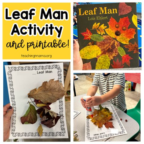 Leaf Man Activity Leafman Activities, Leaf Unit Preschool, Leaf Man Craft Preschool, Leaf Activity Preschool, The Leaf Theif Craft, Leaf Man Activities, Leaf Man Craft, Preschool Leaves, Art Project For Preschoolers