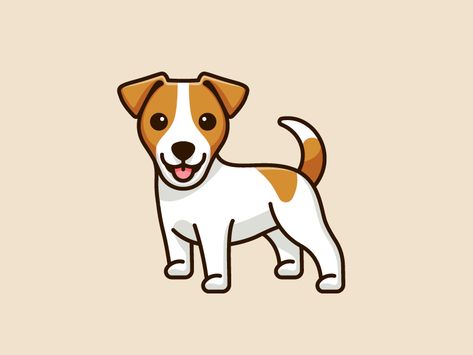 Drawing Jack Russell Terrier, Simple Dog Paintings For Beginners, Jack Russell Cartoon Drawing, Jack Russel Illustrations, Jack Russell Terrier Cartoon, Cute Puppy Illustration, Jack Russell Cartoon, Jack Russell Terrier Illustration, Cute Animals To Paint