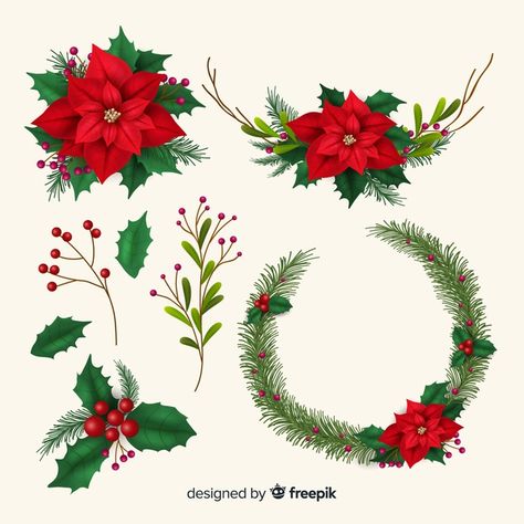 Christmas Wreath Tattoo, Christmas Flower Illustration, Poinsetta Tattoo Design, Christmas Flower Drawing, Christmas Wreath Drawing, Sunflower Centerpieces Diy, Christmas Star Flower, Chapel Decor, Christmas Wreath Illustration