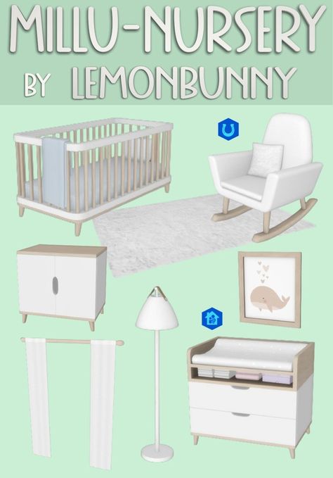 CC-Pack MILLU-Nursery | Patreon Sims4 Cc Crib, Sims 4 Cc Infant Changing Table, Ts4 Cc Patreon Infant Hair, Sims 4 Twin Nursery, Sims 4 Functional Crib, Sims Cc Outdoor, Sims4 Crib, Sims 4 Cc Nursery Furniture Patreon Free, Sims 4 Cc Baby Furniture Patreon