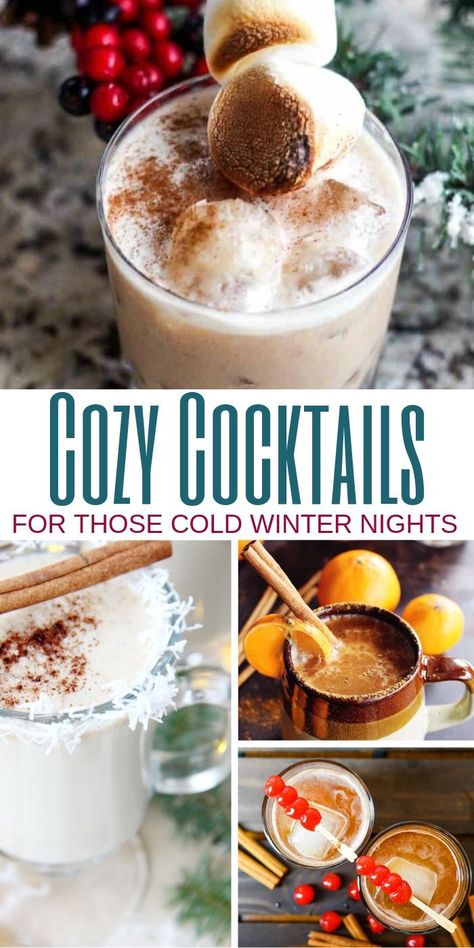 Winter Wedding Bar Ideas, Hot Cocktails Winter Holiday Drinks, Vodka Cocktails Winter, Fun Winter Drinks Alcohol, Easy Winter Cocktail Recipes, Fun Christmas Cocktail Recipes, Hot Cocktails Winter, Winter Rum Cocktails, Winter Cocktails Recipes Easy