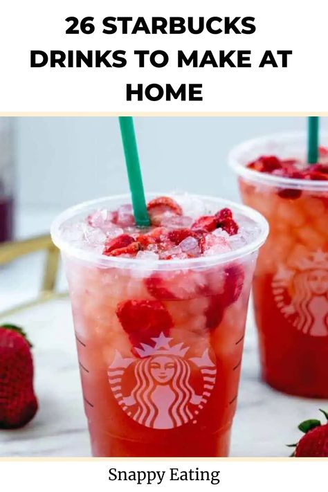 Explore the joy of making your beloved Starbucks beverages at home using simple recipes. Bid farewell to costly coffee trips and welcome scrumptious homemade frappuccinos, cold brews, and fruit teas into your daily routine. Uncover all you need right here to savor these delightful drinks without stepping out! Simple Starbucks Drinks To Make At Home, Starbucks Spicy Refresher, Diy At Home Starbucks Drinks, Starbucks Recipes Refreshers At Home, Starbucks Refreshers Recipe At Home, Drinks To Make At Home Nonalcoholic, Starbucks Drinks To Make At Home, Easy Starbucks Drinks At Home, Making Starbucks Drinks