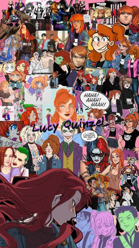 Lucy Quinzel, Jon Kent, Harley Quinn Art, Harley Quinn, Bat, Batman, Marvel, Collage, Art