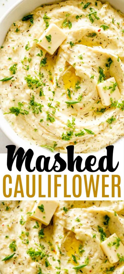 Substitute For Mashed Potatoes, Recipes Meatballs, Cauliflower Keto, Recipes Instapot, Cauliflower Recipes Healthy, Mashed Cauliflower Recipe, Recipes Cauliflower, Creamy Mashed Cauliflower, Easy Vegetable Side Dishes