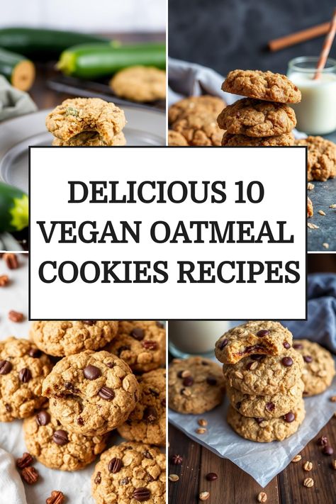 Oatmeal cookie heaven: 10 plant-based recipes you won't believe are vegan! Vegan Banana Oatmeal Cookies, Vegan Oatmeal Recipes, Vegan Banana Cookies, Oatmeal Cookies Recipes, Zucchini Oatmeal Cookies, Vegan Oatmeal Cookies, Ube Recipes, Oatmeal Cream Pies, Vegan Oatmeal