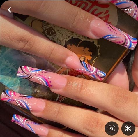 90s Nails, Curved Nails, Her Nails, Exotic Nails, Long Acrylic Nails Coffin, Long Square Acrylic Nails, Cat Nails, Luxury Nails, Fabulous Nails