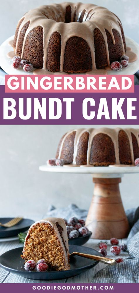 Gingerbread Bundt Cake, Christmas Bundt Cake, Gingerbread Recipes, Hot Chocolate Fudge, Bundt Cake Recipe, Slow Cooker Desserts, Holiday Brunch, Warm Apple, Delectable Desserts