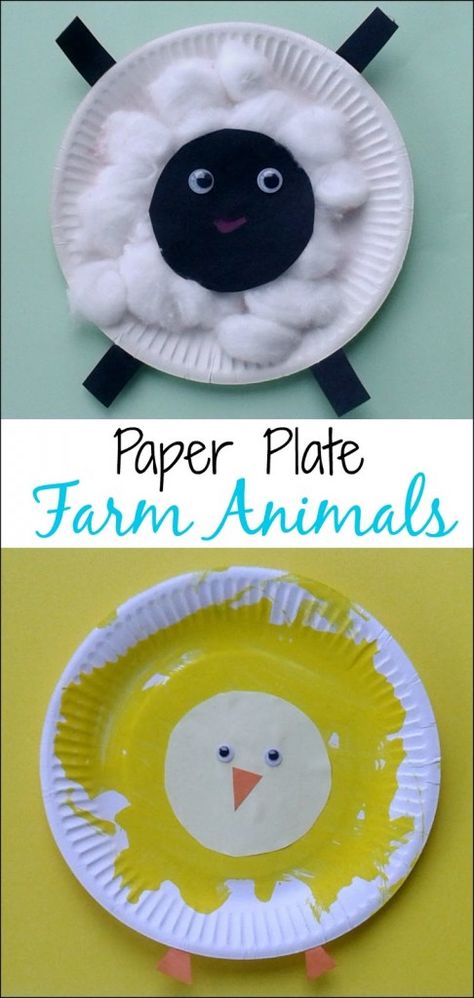 Farm Animal Crafts, Farm Preschool, Baby Farm Animals, Crafts For Toddlers, Toddler Arts And Crafts, Farm Crafts, Diy Ostern, Spring Craft, Animal Crafts For Kids