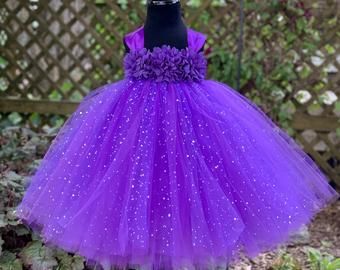 Lavender Flower Girl Dress, Purple Tutu Dress, Custom Flower Girl Dress, Purple Flower Girls, Purple Flower Girl Dress, Toddler Princess Dress, Baby Birthday Dress, Dress Sparkle, Princess Tutu Dress