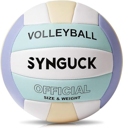 SYNGUCK Size 5 Volleyball,Official Soft Indoor Outdoor Volleyballs Sports Training Game Play Ball for Youth, Teenager, Adult Fun Beauty Products, Professional Volleyball, Indoor Volleyball, Volleyball Ball, Volleyball Inspiration, Volleyball Workouts, Desain Buklet, Volleyball Training, Play Volleyball