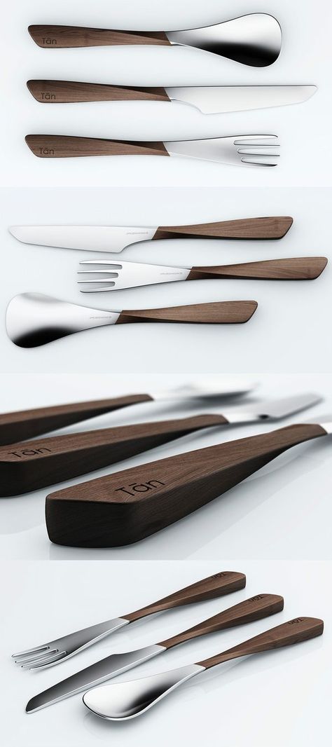 Utensil Design, Modern Kitchen Utensils, Wood Cutlery, Cutlery Design, Tableware Design, Objet Design, Design Industrial, Don't Settle, Yanko Design