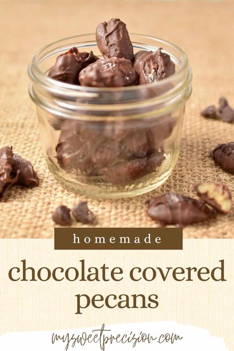 This recipe for chocolate covered pecans is absolutely delicious, but also perfect for the holiday season. The toasted pecans have a caramelized flavor (thanks to the butter and brown sugar!) and then are coated in warm, melted chocolate to create a sweet chocolate shell. Chocolate Covered Pecans Recipe, Covered Pecans, Chocolate Covered Pecans, Gooey Brownies, Chocolate Shells, Chocolate Pecan, Melted Chocolate, Chocolate Coating, Toasted Pecans