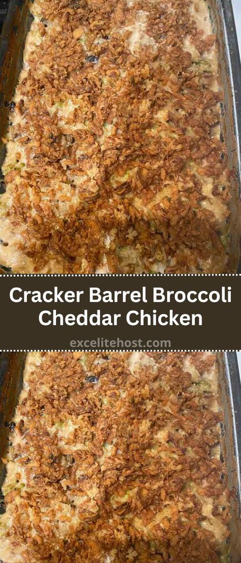 Cracker Barrel Broccoli Cheddar Chicken, Cracker Barrel Broccoli, Brocolli Cheese, Meals To Make With Chicken, Cracker Barrel Chicken, Chicken With Broccoli, Broccoli Cheddar Chicken, Butter Crackers, Broccoli Chicken