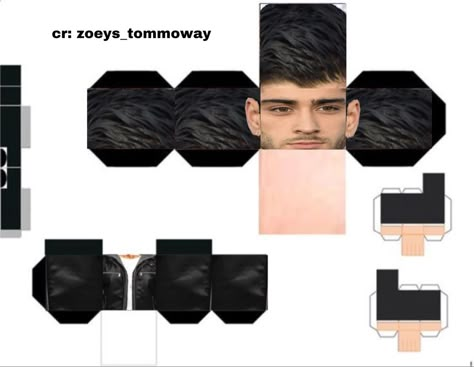 One Direction Paper Craft, One Direction Crafts, Cube Template, One Direction Drawings, One Direction Art, 3d Templates, Gambar One Direction, Harry 1d, Zayn Malik Pics