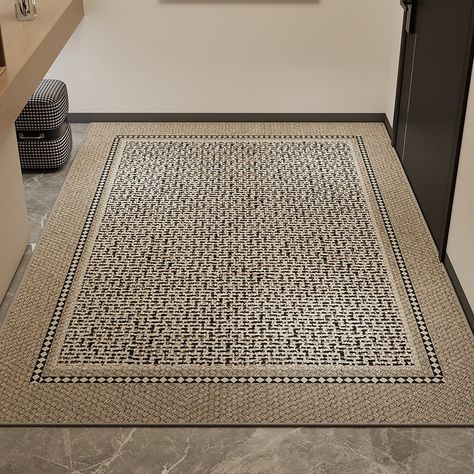 Selling Point   The entrance door mat is an indispensable item in family life. It not only keeps the floor clean, but also improves the beauty and comfort of the home. Entryway Mat Indoor, Entry Way Door, Entryway Flooring, Entrance Door Mat, Outdoor Entryway, Black Front Doors, Entryway Mats, Indoor Doors, Front Door Mats