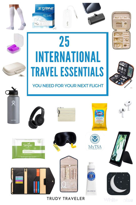 travel products. Overseas Flight Essentials, Tips For International Flights, Long Flights Essentials, Long Travel Essentials, Overnight Flight Essentials, Airplane Essentials Long Flights, International Flight Essentials, Travel Gadgets Long Flights, Long Flight Essentials