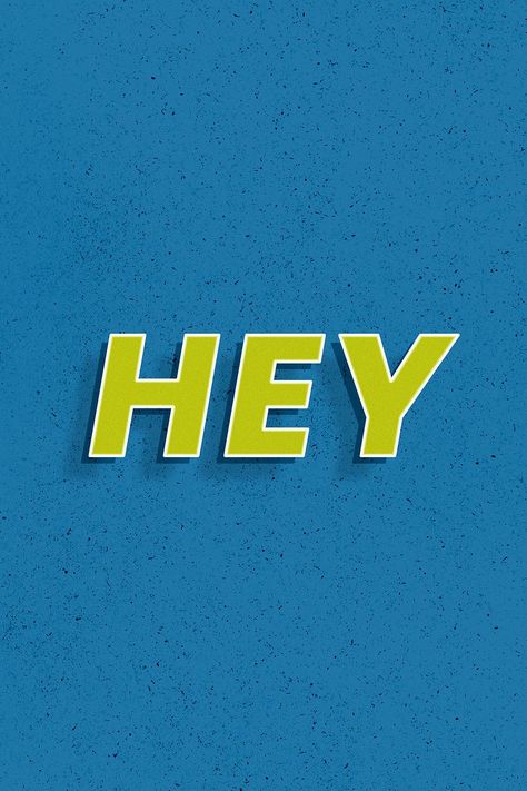 Retro hey text shadow typography lettering | free image by rawpixel.com / Wit Shadow Typography, Shadow Illustration, Hello Goodbye, Free Illustration Images, Sayings And Phrases, Typography Lettering, Idea Board, Typography Letters, Download Free Images