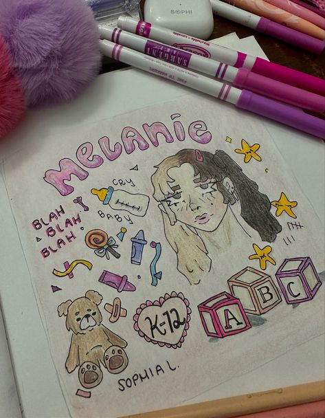 🍭⭐️🧸🍼 melanie martinez Melanie Martinez Diy Room Decor, Melanie Martinez Arts And Crafts, Drawing Ideas Melanie Martinez, Melanie Martinez Diy Crafts, Melanie Martinez Doodles, Melanie Martinez Sketch, Melanie Martinez Crafts, Melanie Martinez Drawing, Melanie Concert