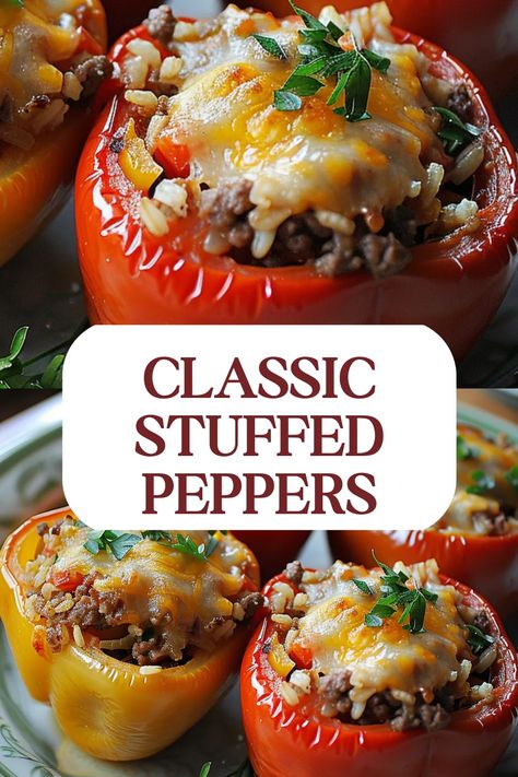 Classic Stuffed Peppers. Classic Stuffed Peppers are a timeless… | by Bingey Y | Oct, 2024 | Medium Stuffed Bell Pepper Halves, Cheesy Stuffed Bell Peppers, Rice Stuffed Peppers Vegetarian, Hamburger Stuffed Peppers, Stuff Peppers In The Oven, Recipes Using Green Peppers, Easy Stuffed Bell Peppers Ground Beef, Stuffed Peppers Delish, Stuffed Peppers With Rice And Beef