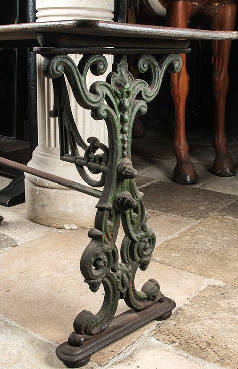 Buffet Furniture, Cast Iron Table, Cast Iron Legs, Antique Side Table, Blacksmith Projects, Elizabeth Street, Street Gallery, Iron Table, Metal Furniture