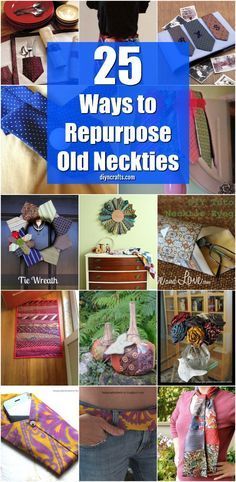 Learn these 25 great ways to repurpose your old neckties! You can do so many things with old neckties, including home decor, jewelry, holiday decorations, and more! Try making your own DIY upcycled necktie crafts. These are are great crafts for Christmas too! #holiday #diy #crafts #repurposed #upcycle Diy Necktie Projects, Upcycle Home, Necktie Quilt, Necktie Crafts, Tie Ideas, Repurposing Ideas, Sell Easy, Old Ties, Tie Quilt