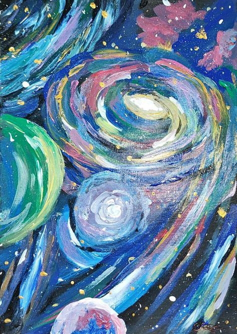 Space Acrylic Painting, Galaxy Painting Acrylic, Galaxy Drawings, Outer Space Art, Planet Painting, Planet Drawing, Space Drawings, Space Painting, Star Painting