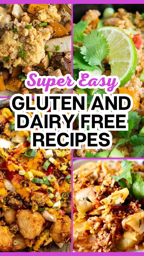 Looking for gluten and dairy free dinner recipes that are easy to make and kid-friendly? These 10 delicious meals are perfect for busy nights and picky eaters. You'll love these simple, comforting casseroles. These dishes are packed with flavor and require minimal prep time. Whether you're planning lunch, dinner, or snacks, these recipes are a hit with the whole family. Plus, they're great for meal prepping to make your week even easier! Gluten Free Dairy Free Recipes For Picky Eaters, Dairy Free Supper Recipes, Dairy Free Whole Food Recipes, Df And Gf Dinner Recipes, Gluten Free Recipes Sides, Kid Friendly Dairy Free Meals, Dinner Recipes Non Dairy, Cheap Gluten Free Dairy Free Meals, Easy Healthy Gluten Free Dinner