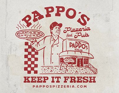 Check out new work on my @Behance profile: "Pappo's Pizzeria" http://be.net/gallery/191389165/Pappos-Pizzeria Pizza Illustration, Pizza Box Design, Pizzeria Design, Graphic Shirt Design, Graphic Tees Vintage, Illustration Fashion, Badge Design, 80s Retro, Vintage Graphics