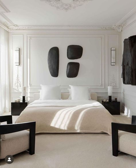 Felix Millory, Classic Contemporary Bedroom, Contemporary Bedroom Sets, Joseph Dirand, Contemporary Bedroom Design, Contemporary Interior Design, Contemporary Home Decor, Decor Minimalist, Contemporary Bedroom