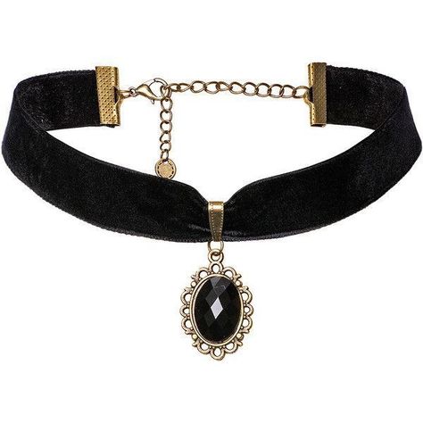 Black And Gold Choker, Black Ribbon Necklace, Necklaces Stone, Choker Velvet, Goth Choker Necklaces, Gothic Necklaces, Collar Necklace Choker, Jewellery Choker, Accessories Gothic