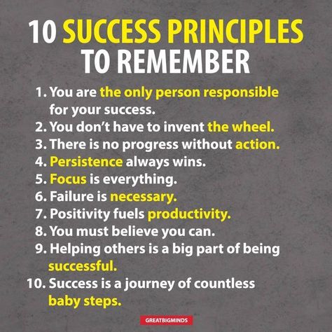 10 Success Principles To Remember. For more inspiring quotes and sayings, find out more at www.greatbigminds.com Principles Quotes, How To Believe, Inspirational Blogs, Success Principles, Success Quote, Success In Life, Success Habits, Quotes Success, Leadership Quotes