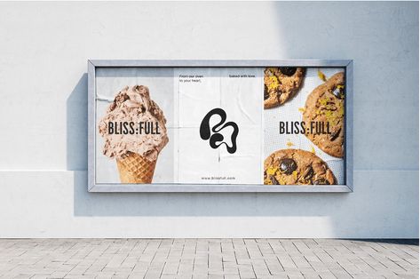 BLISS:FULL Breakfast Restaurant Branding, Healthy Bakery Branding, Cookie Shop Branding, Bakery Branding Design Inspiration, Bakery Brand Design, Cookie Branding Design, Dessert Branding, Baking Branding, Pastry Branding